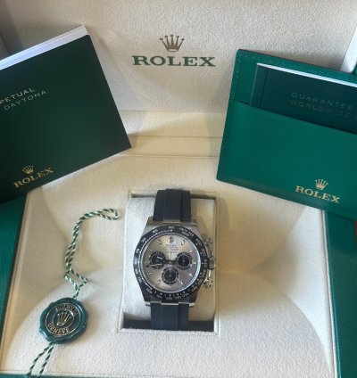 Rolex Daytona Cosmograph Daytona Ghost White Gold Oysterflex 116519ln 2022