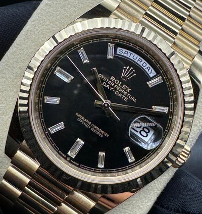 Rolex Day-date 40 Baguette Diamond Dial Unworn