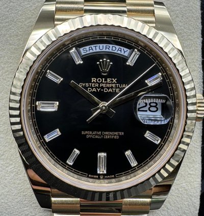 Rolex Day-date 40 Baguette Diamond Dial Unworn