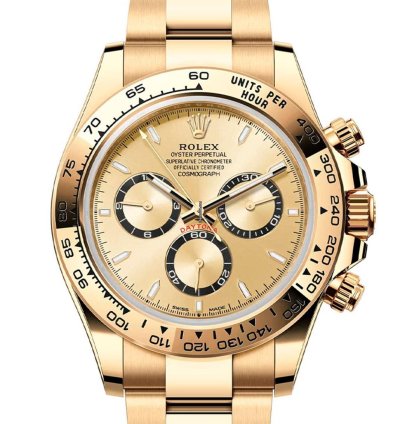 Rolex Daytona Cosmograph Daytona Golden Dial Black Counter Rings