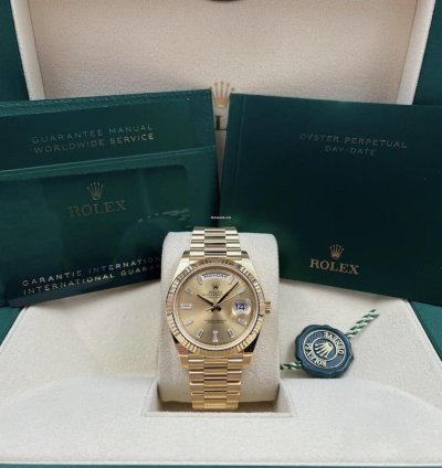 Rolex Day-date 40 Baguette Neu 2024 Full Set