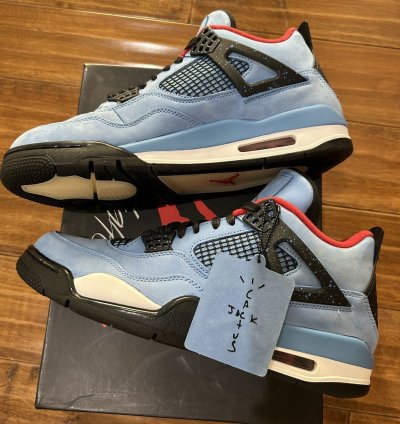 Air Jordan 4 Retro Travis Scott University Blue Cactus Jack