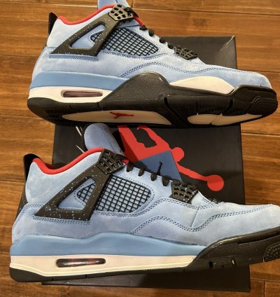 Air Jordan 4 Retro Travis Scott University Blue Cactus Jack