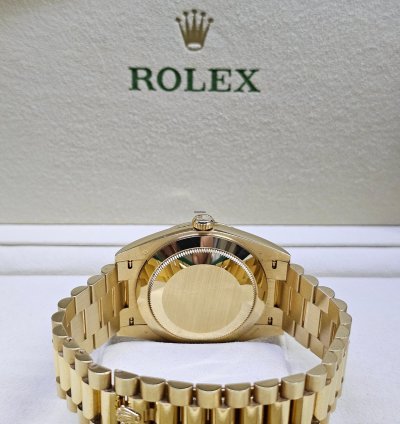 Rolex Day-date 40 Black Dial With Baguette Diamonds