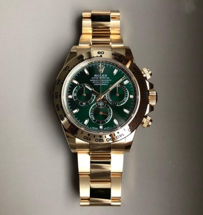 Rolex Daytona Cosmograph Daytona In Yellow Gold Green Dial - 116508-0013