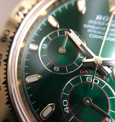 Rolex Daytona Cosmograph Daytona In Yellow Gold Green Dial - 116508-0013