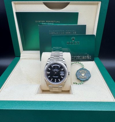 Rolex Day-date 40 Black Diamond Dial Unworn