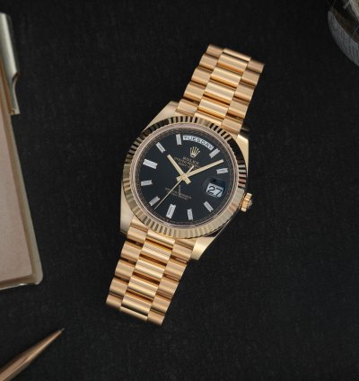 Rolex Day-date 40 Black Diamond Full Set Top Condition