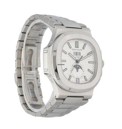 Patek Philippe Nautilus 5726 Annual Calendar Moon Phase Mens Watch Box Papers