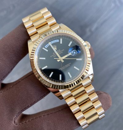 Rolex Day-date 40 Black Index 18k Yellow Gold Bnib 2025