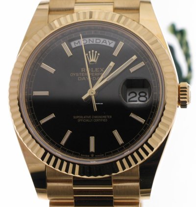 Rolex Day-date 40 Black Index Dial 228238