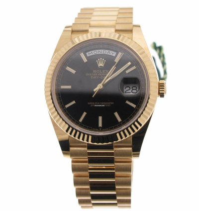 Rolex Day-date 40 Black Index Dial 228238