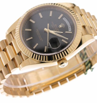 Rolex Day-date 40 Black Index Dial 228238