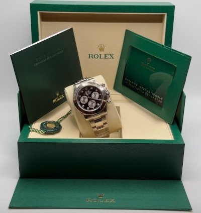 Rolex Daytona Cosmograph Daytona New 2025 Black Diamond Dial Silver Subdial White Gold Oyster Bracelet