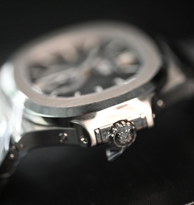 Patek Philippe Nautilus 5726a Annual Calendar Moon Phases Stainless Steel Leather Strap