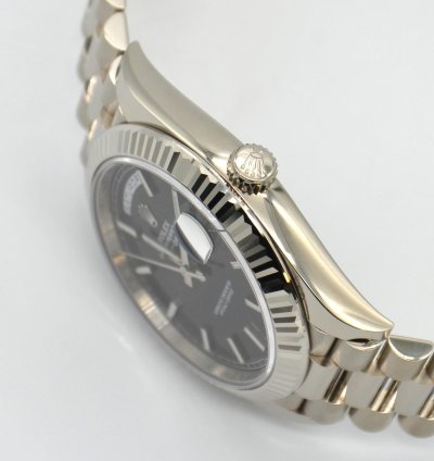 Rolex Day-date 40 Black Stick Dial
