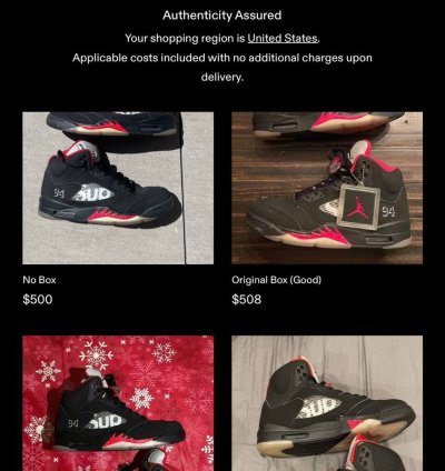 Air Jordan 5 Black Supreme