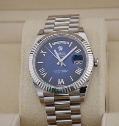 Rolex Day-date 40 Blue Ombr Dial White Gold 2024 New Release