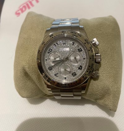 Rolex Daytona Cosmograph Daytona Or Blanc Cadran Diamant Coffret Et Certificat Origine