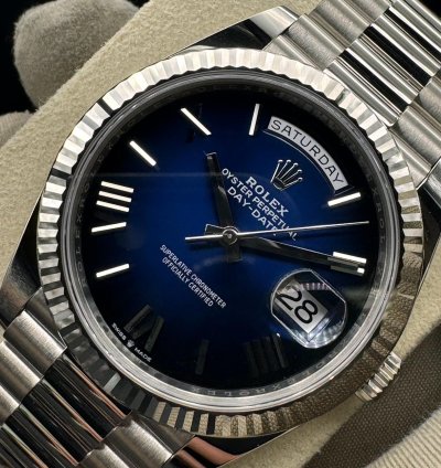 Rolex Day-date 40 Blue Ombre Dial Unworn