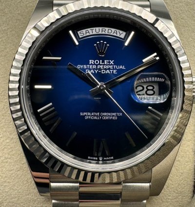 Rolex Day-date 40 Blue Ombre Dial Unworn