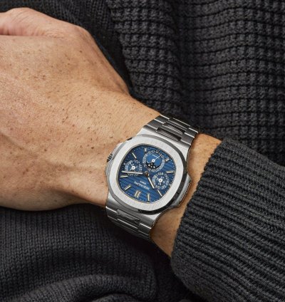 Patek Philippe Nautilus 5740 1g-001 Tiffany And Co Perpetual Calendar Moon Phases White Gold Blue Dial