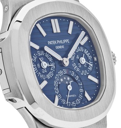 Patek Philippe Nautilus 5740 1g-001 Tiffany And Co Perpetual Calendar Moon Phases White Gold Blue Dial