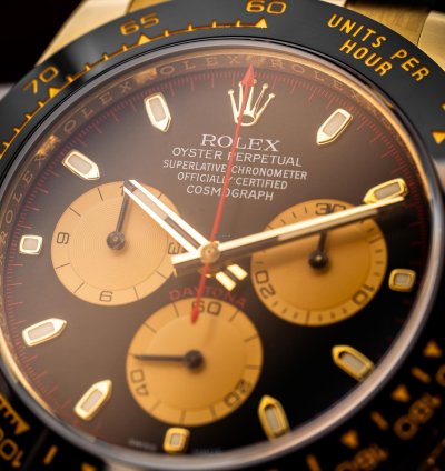 Rolex Daytona Cosmograph Daytona Paul Newman Yellow Gold Black Dial 116518ln Complete Set