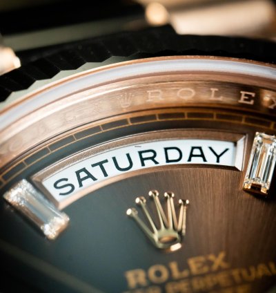 Rolex Day-date 40 Brown Dial Baguette Diamond Markers
