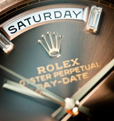 Rolex Day-date 40 Brown Dial Baguette Diamond Markers