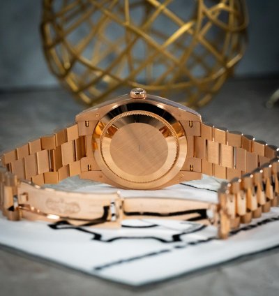 Rolex Day-date 40 Brown Dial Baguette Diamond Markers