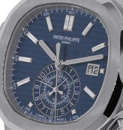 Patek Philippe Nautilus 5976 1g 18k White Gold 40th Anniversary Blue Diamond Dial 44 Mm