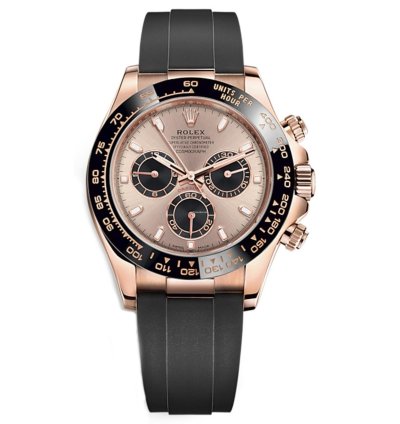 Rolex Daytona Cosmograph Daytona Rose Gold Dial Black Subdials Oysterflex 116515ln