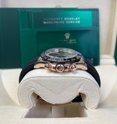 Rolex Daytona Cosmograph Daytona Rose Gold Dial Black Subdials Oysterflex 116515ln
