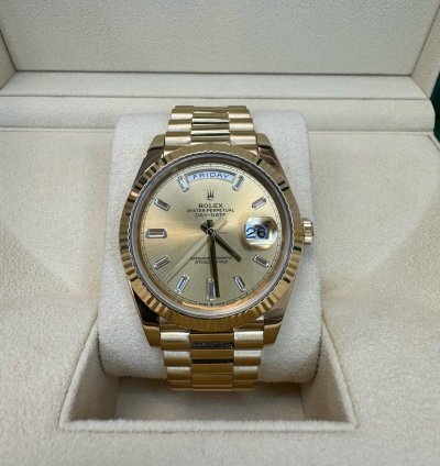 Rolex Day-date 40 Champagne Baguette Dial