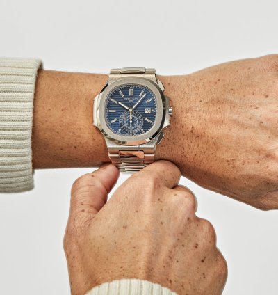 Patek Philippe Nautilus 5976 1g-001 40th Anniversary Chronograph White Gold Blue Diamond Dial Limited Edition 2017