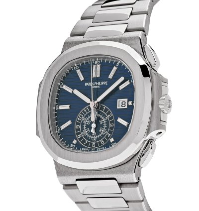 Patek Philippe Nautilus 5976 1g-001 40th Anniversary Chronograph White Gold Blue Diamond Dial Limited Edition 2017