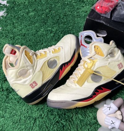 Air Jordan 5 Off-white Sail Yellow