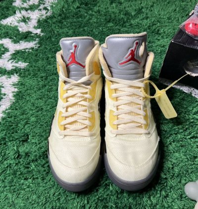 Air Jordan 5 Off-white Sail Yellow
