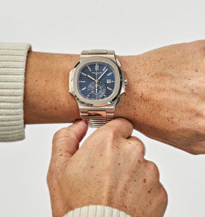 Patek Philippe Nautilus 5976 1g-001 40th Anniversary Chronograph White Gold Blue Diamond Dial Limited Edition 2018