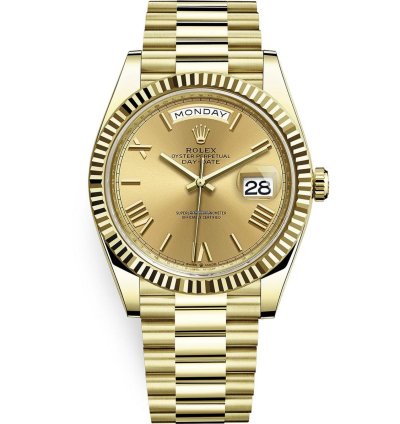 Rolex Day-date 40 Champagne Roman Dial 18k Yellow Gold President