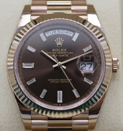 Rolex Day-date 40 Choco Baguette 2024
