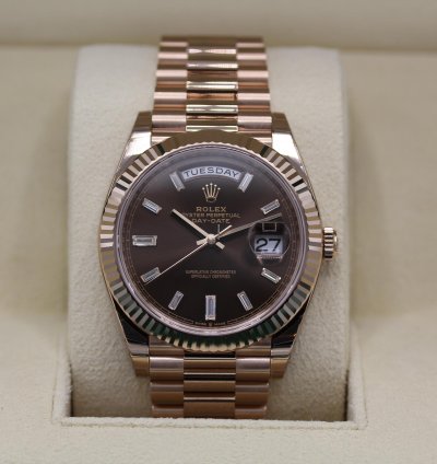 Rolex Day-date 40 Choco Baguette 2024