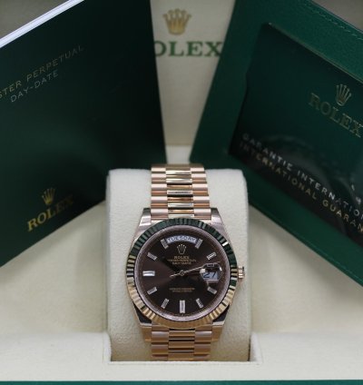 Rolex Day-date 40 Choco Baguette 2024