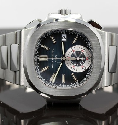 Patek Philippe Nautilus 5980 1a 40mm Blue Dial Chronograph Watch