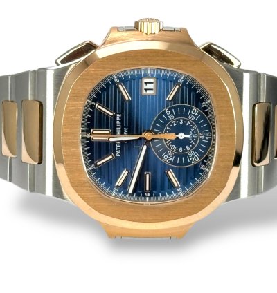 Patek Philippe Nautilus 5980 1a-001 - 2015 - Nautilus Chronograph - Box And Papers - Steel And Rose Gold