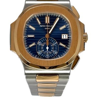 Patek Philippe Nautilus 5980 1a-001 - 2015 - Nautilus Chronograph - Box And Papers - Steel And Rose Gold