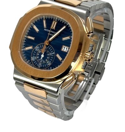 Patek Philippe Nautilus 5980 1a-001 - 2015 - Nautilus Chronograph - Box And Papers - Steel And Rose Gold