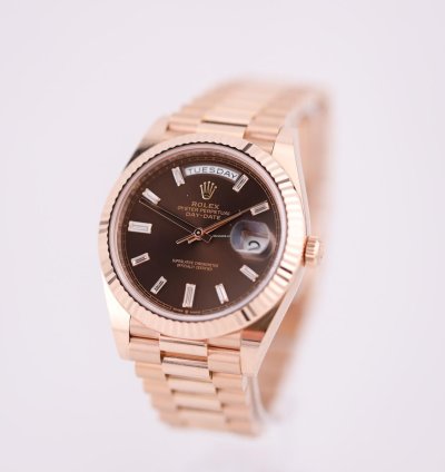 Rolex Day-date 40 Chocolate Baguette 2021 Full Set
