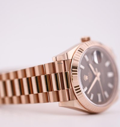 Rolex Day-date 40 Chocolate Baguette 2021 Full Set
